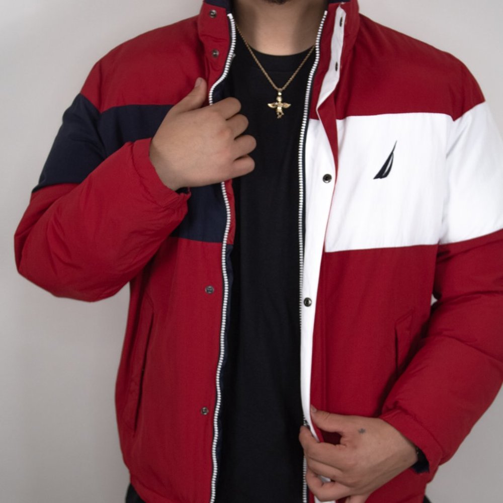 Nautica Reversible ColorBlock Puffer Jacket